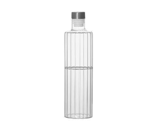 ANDREA HOUSE MS73204 Botella Vidrio/Inox Stripes 1L