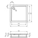 IDEAL STANDARD K5173YK ULTRAFLAT Plato Ducha Acrílico 90x90 Blanco