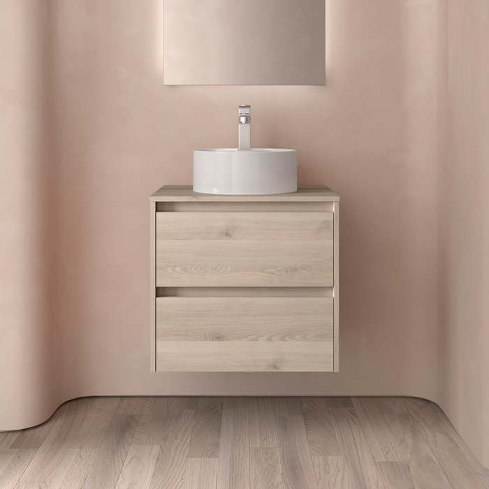 SALGAR NOJA Mueble de Baño con Tapa Encimera 2 Cajones Color Natural