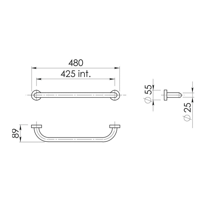 GEDY 11214513000 UP Asidero 45 cm cromo