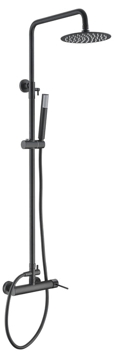 IMEX BDYS045/NG MILOS STICK Grifo Monomando Conjunto de Ducha Telescópico Negro Mate