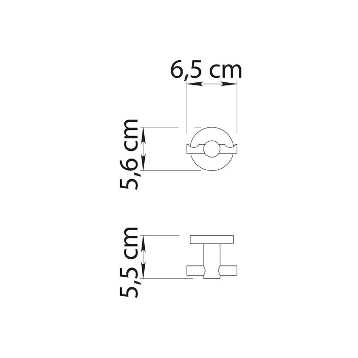 GEDY FP261400100 FELCE PLUS Percha Negro Mate