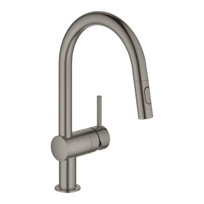 GROHE 32 321 AL2 MINTA Monomando Fregadero Caño C Grafito Cepillado
