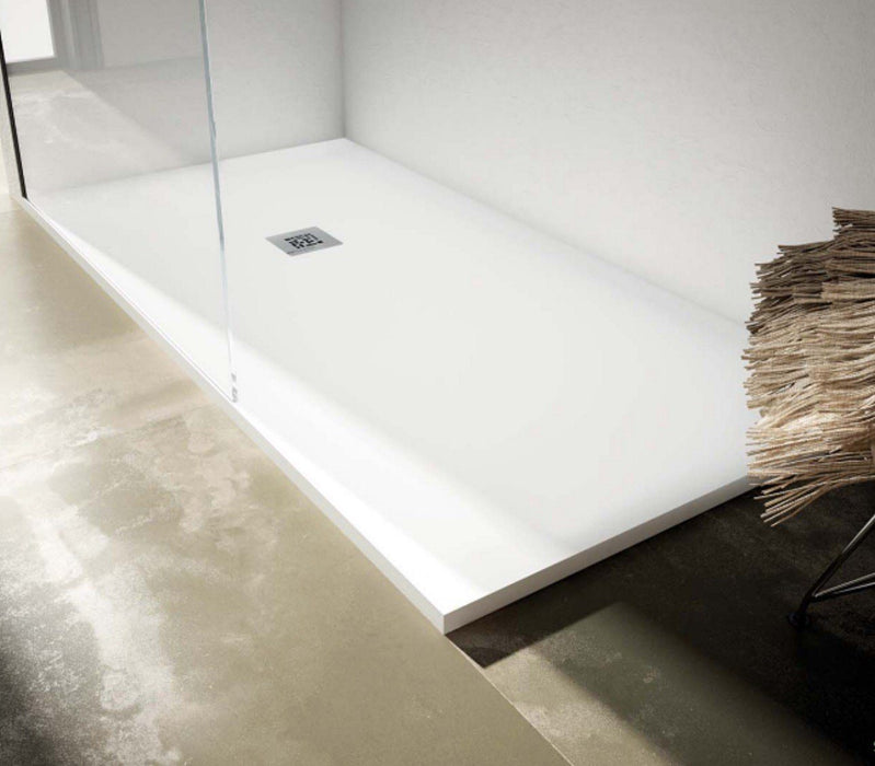 BATHME QUALSTONE Plato de Ducha Resina Blanco Ancho 80 cm