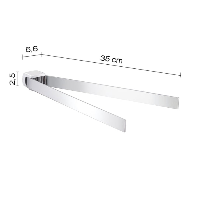 GEDY PI231300100 PIRENEI Toallero Doble Cromo