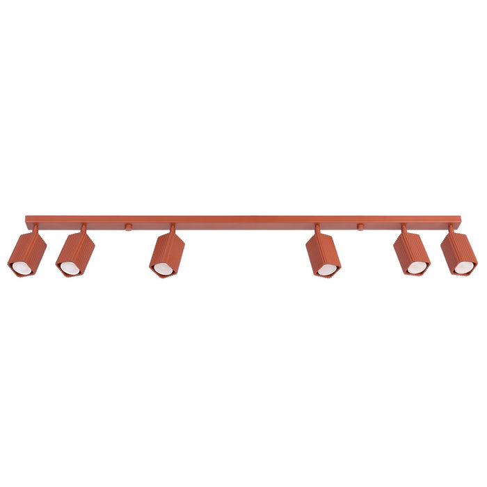 SOLLUX SL.3196 Lámpara De Techo Rayo 6L Ocre Rojo