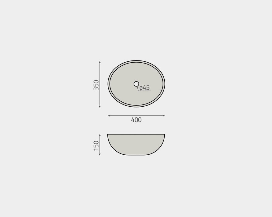 BhD 7061 DENVER Lavabo Circular Piedra Gris