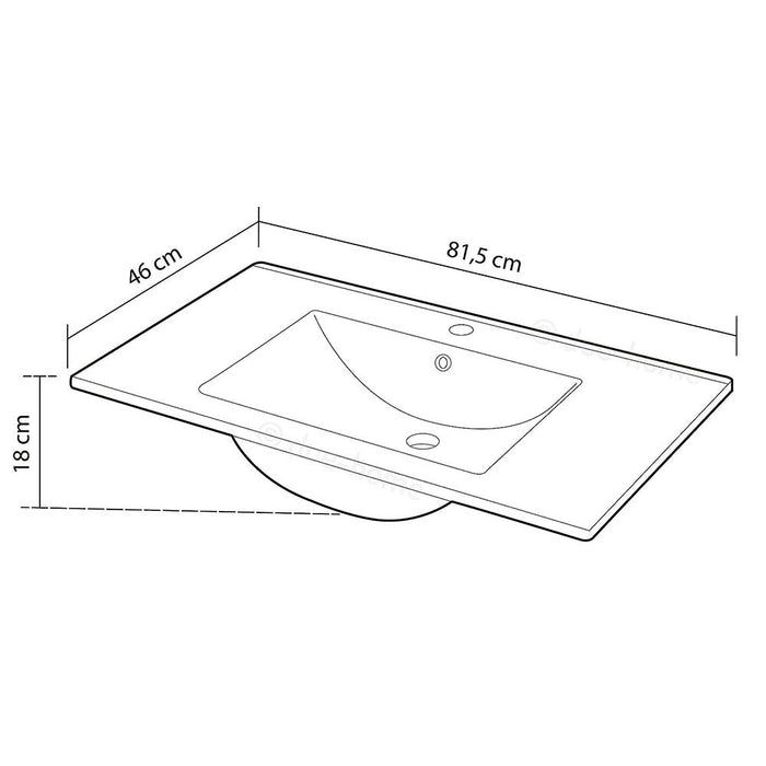 LLAVISAN 509054 Lavabo De Encastrar Cosmos 81X46X1,8 Blanco