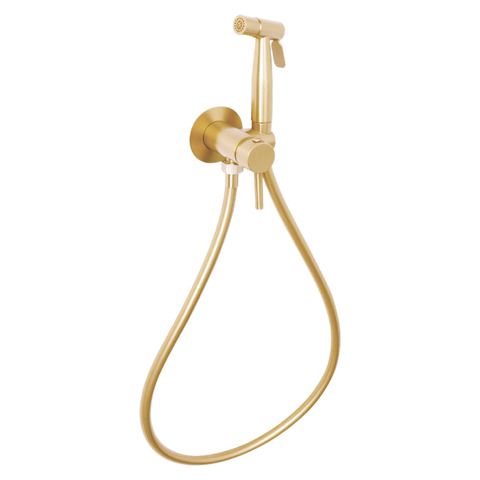 GEDY MXGA1088000 GARDA Ducha higiénica para WC de pared monomando 2 jets oro mate