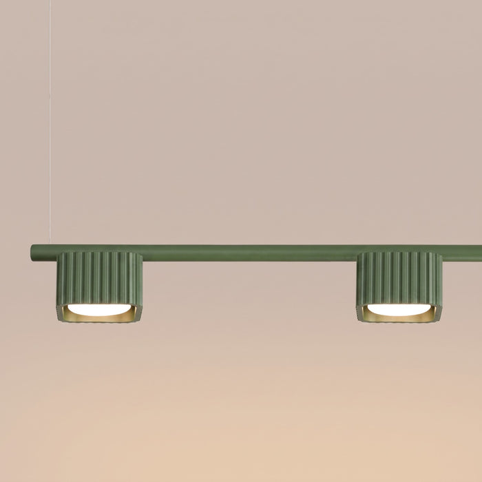 SOLLUX SL.3055 Lámpara De Araña Riff 4 Verde Oliva Gx53