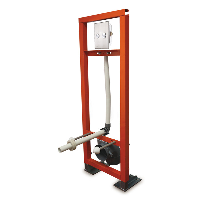 PRESTO 18594 Soporte bastidor autoportante para inodoro con fluxor mecánico 1000 E XL DPA Cromo cepillado