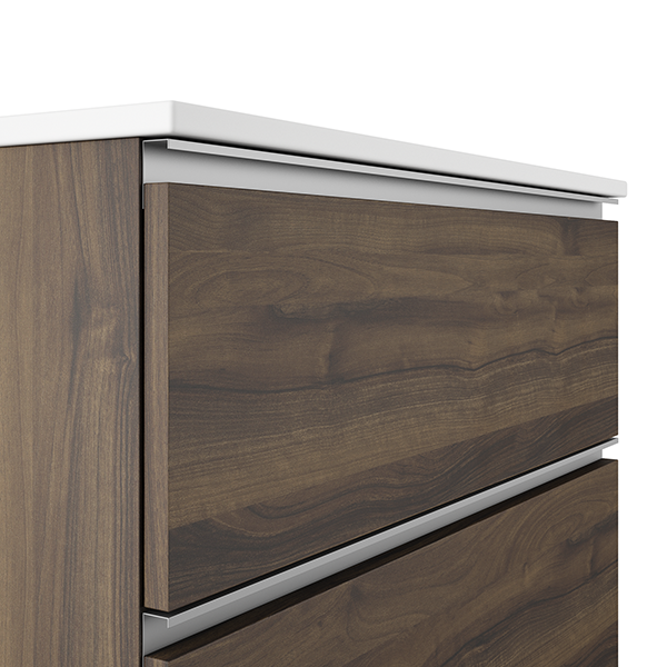 VISOBATH GRANADA Conjunto Completo Mueble de Baño Suspendido 2 Cajones Color Valenti Tirador Aluminio