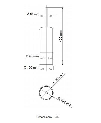 MEDICLINICS ES0965C Escobillero Hoogglans
