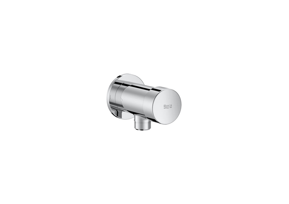 ROCA A5A9D24C00 FLUENT Grifo de Paso Angular Temporizado Exterior para Urinario Eco Cromo