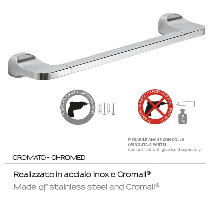 GEDY OI213513000 OLIMPO Toallero 35cm Cromo