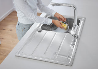 GROHE 31571SD1 K500 Fregadero Reversible Acero Inoxidable Escurridor