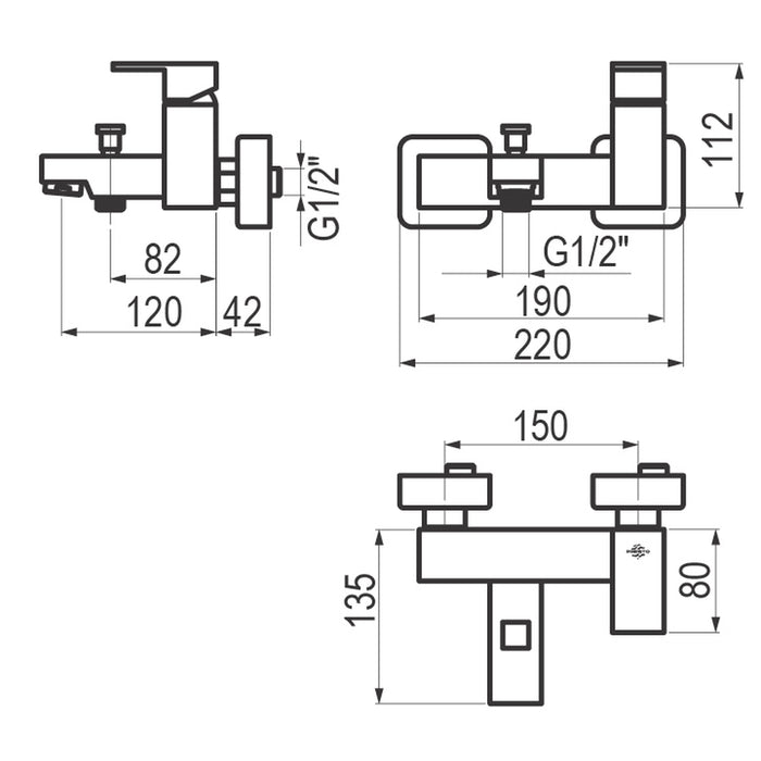 PRESTO 5341016 Nitro Plus grupo baño-ducha Negro