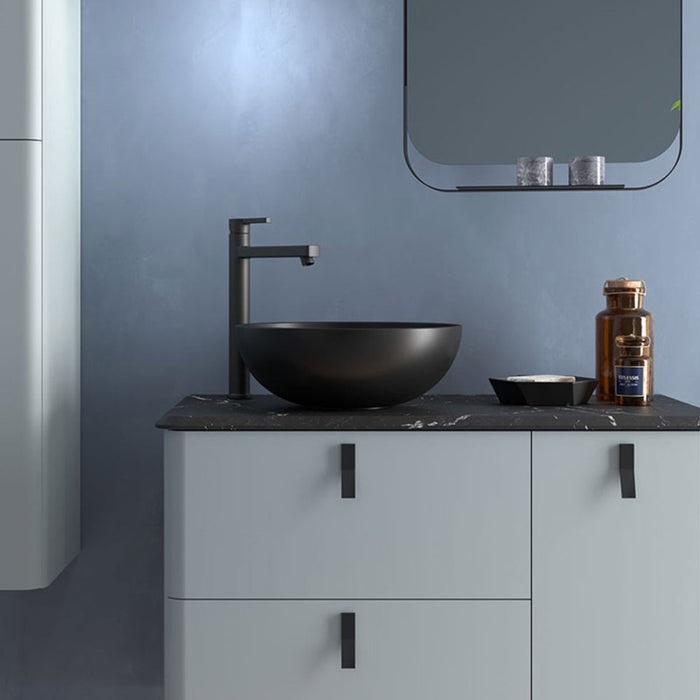 SALGAR 87734 LOKUM Lavabo Sobre Encimera Negro Mate
