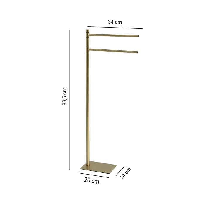 GEDY TR318800000 TRILLY Toallero y Columna De Pie Oro cepillado
