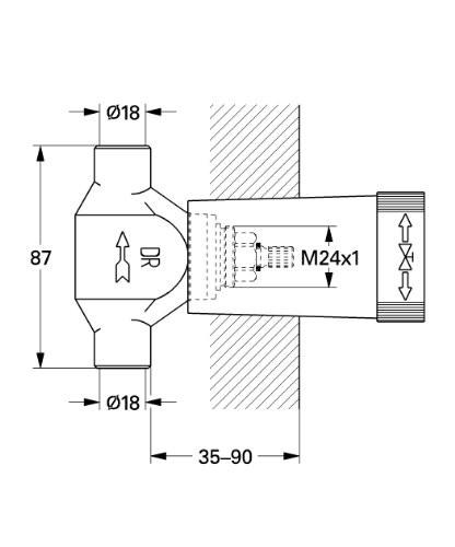 GROHE 29 803 000 Cuerpo Llave 3/4"