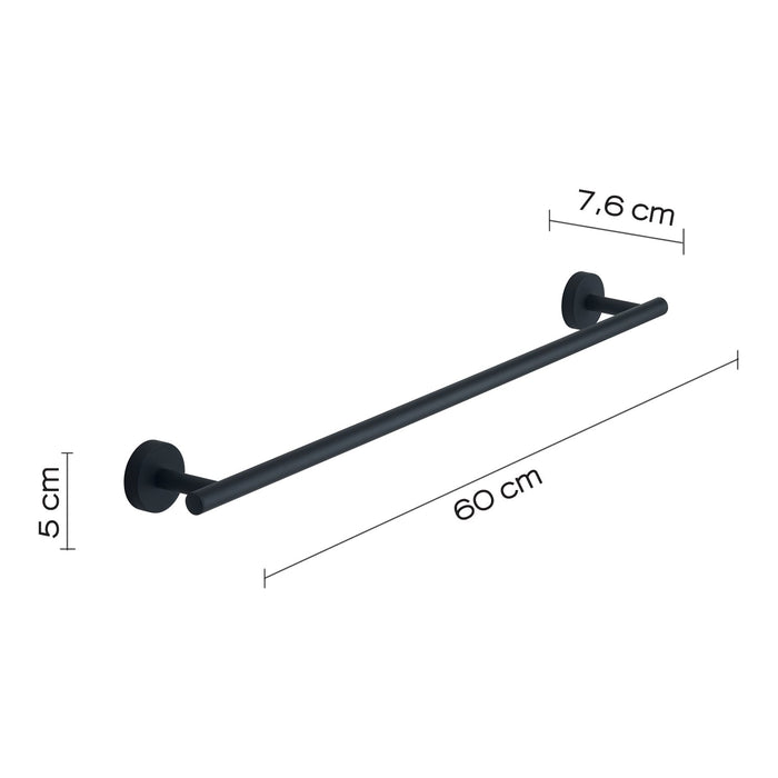GEDY 23216014200 EROS Toallero 60 cm Negro Mate