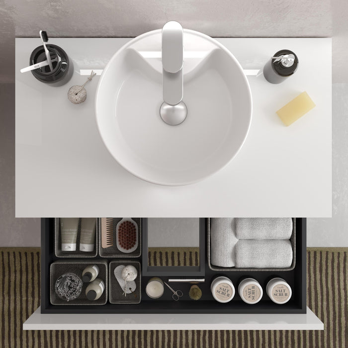 SALGAR 115974 BEQUIA METAL Mueble de Baño 120cm Blanco Mate