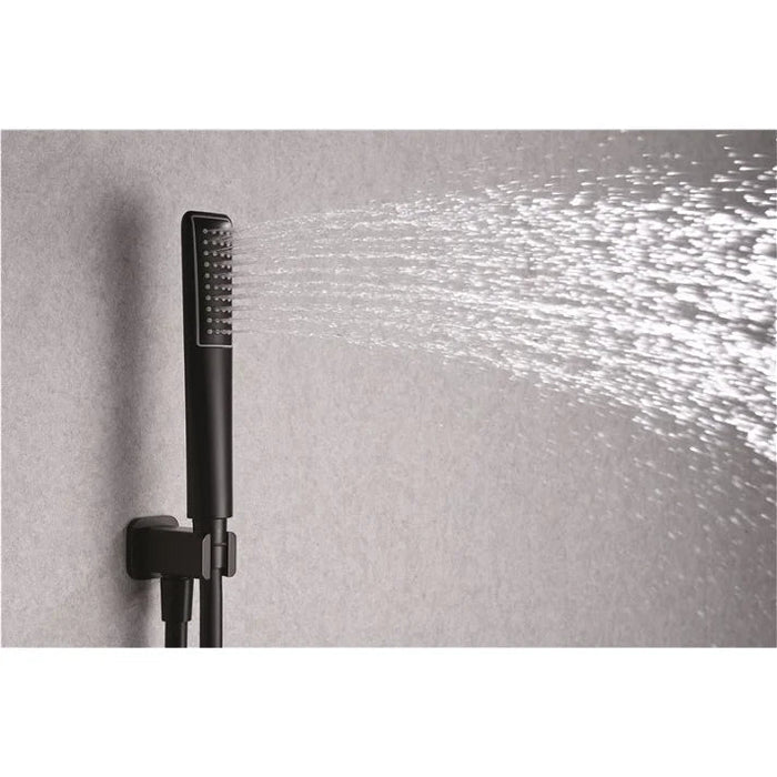 IMEX GPH035/NG HIDRA Conjunto de Ducha Empotrado Termostático Negro Mate