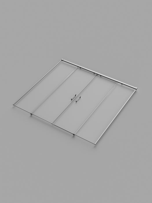 SB_X STYLO Mampara Frontal Ducha 2F+2C Niquel Transparente