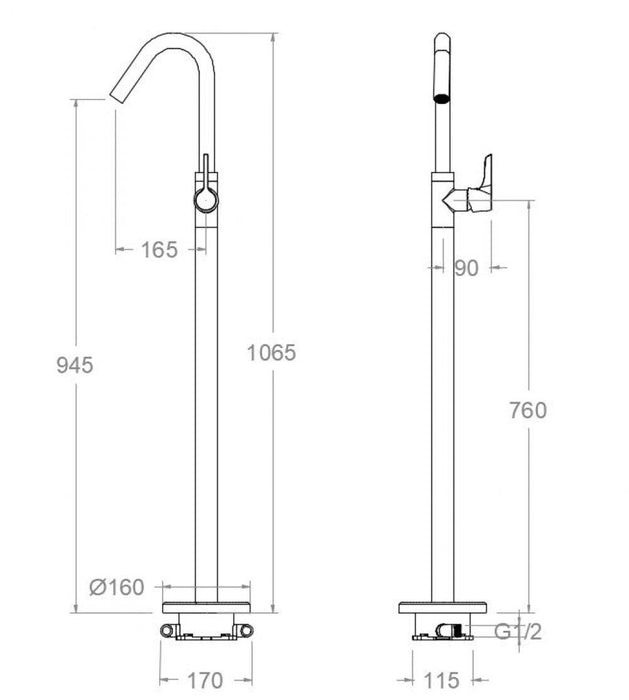 RAMONSOLER 917602 ADAGIO Grifo Monomando de Columna para Lavabo Cromo