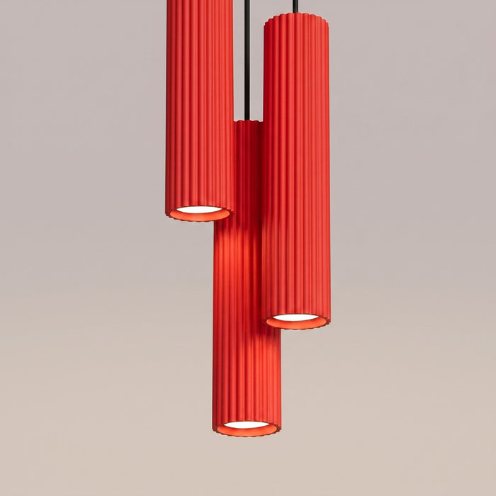 SOLLUX SL.2341 Lámpara Colgante Karbon 3P Roja