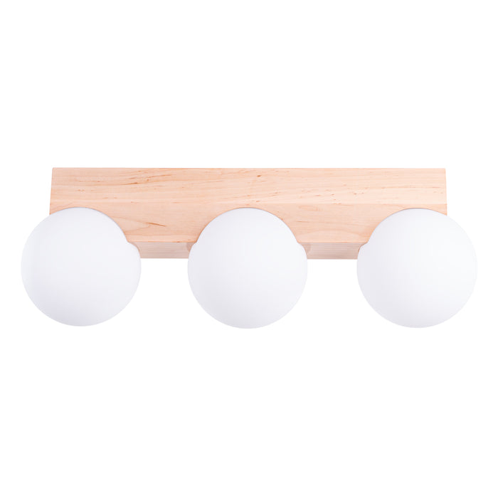 SOLLUX SL.1684 Lámpara de techo BULBO 3 madera natural madera natural/blanco