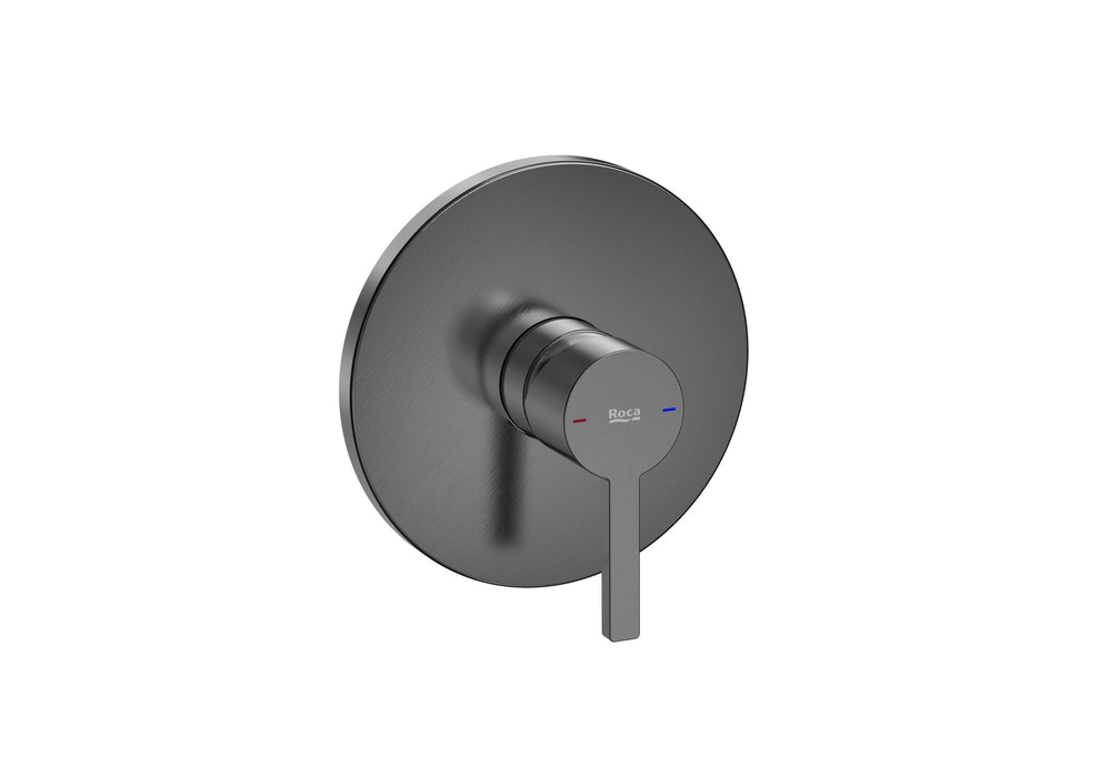 ROCA A5A2B96NM0 NAIA Grifo Monomando Empotrable para Baño o Ducha Negro Titanio Cepillado