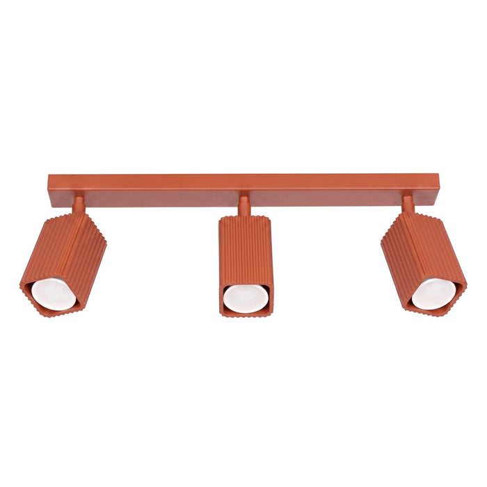 SOLLUX SL.3193 Lámpara De Techo Rayo 3L Ocre Rojo