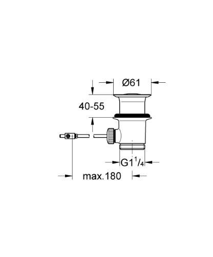 GROHE 28 910 000 Vaciador Automático para Lavabo y Bidé
