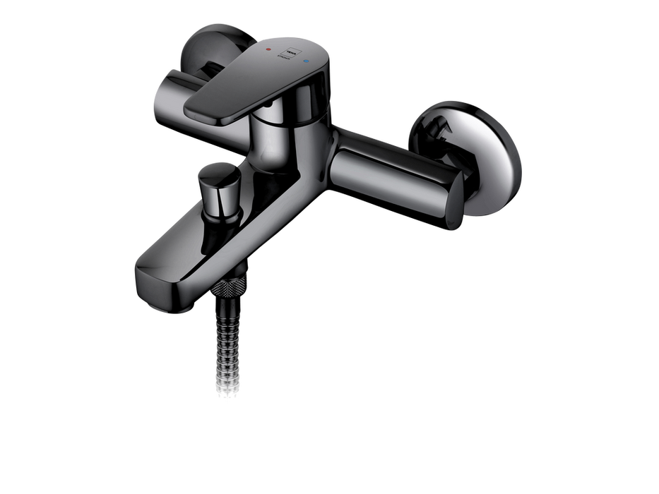 STROHM TEKA 84122020N MANACOR Grifo Monomando Baño-Ducha Con Equipo Negro