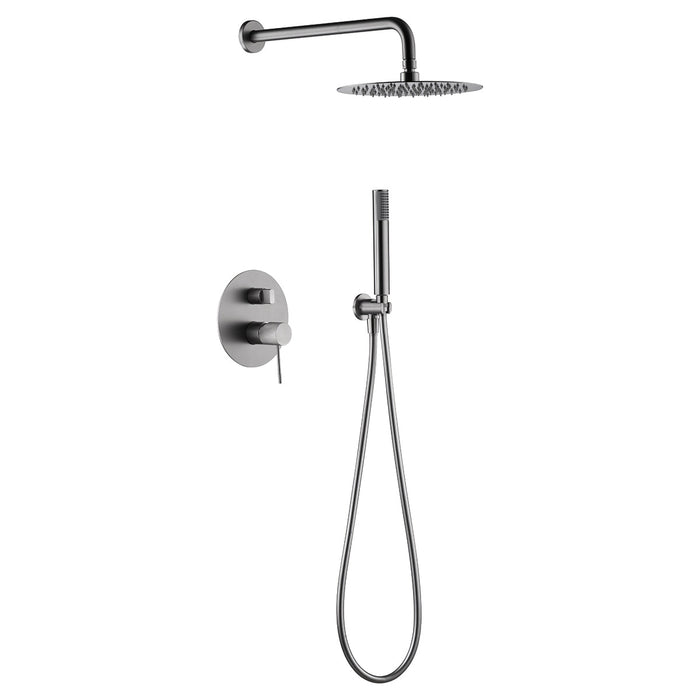 IMEX GPD038/NQ LINE Conjunto de Ducha Empotrado Monomando Níquel Cepillado