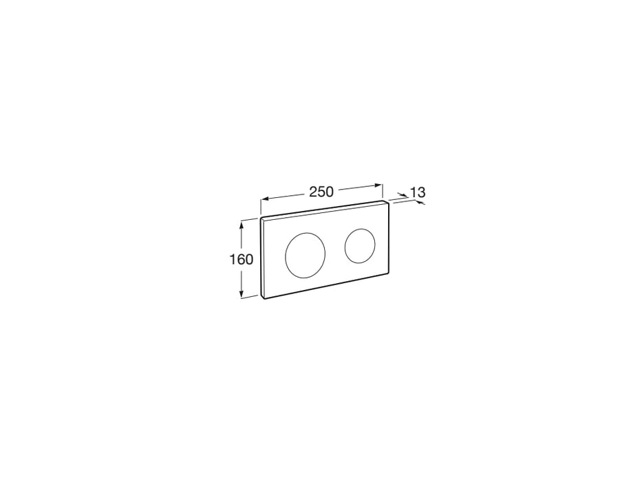 ROCA A890189207 PL10 ONE DUAL Placa de Accionamiento Blanco Mate Posterior a 2021