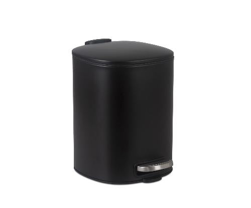 ANDREA HOUSE BA25112 Papelera Pedal Metal Negro 5Lt