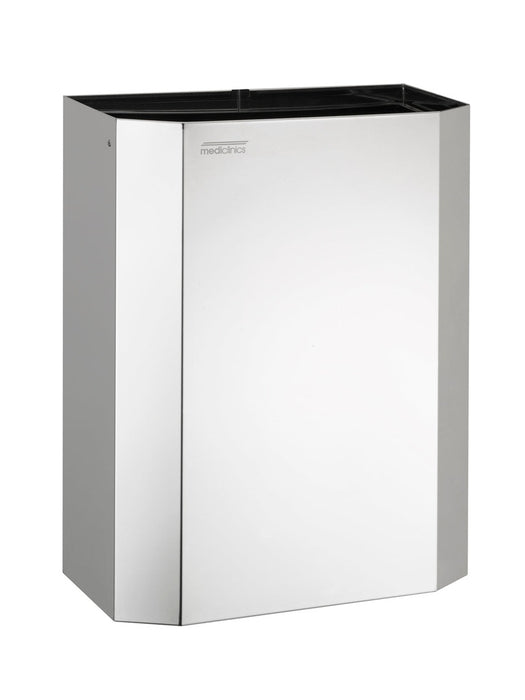 MEDICLINICS PPA2279C Papelera Con Aro de Plástico Acero Inox Brillo