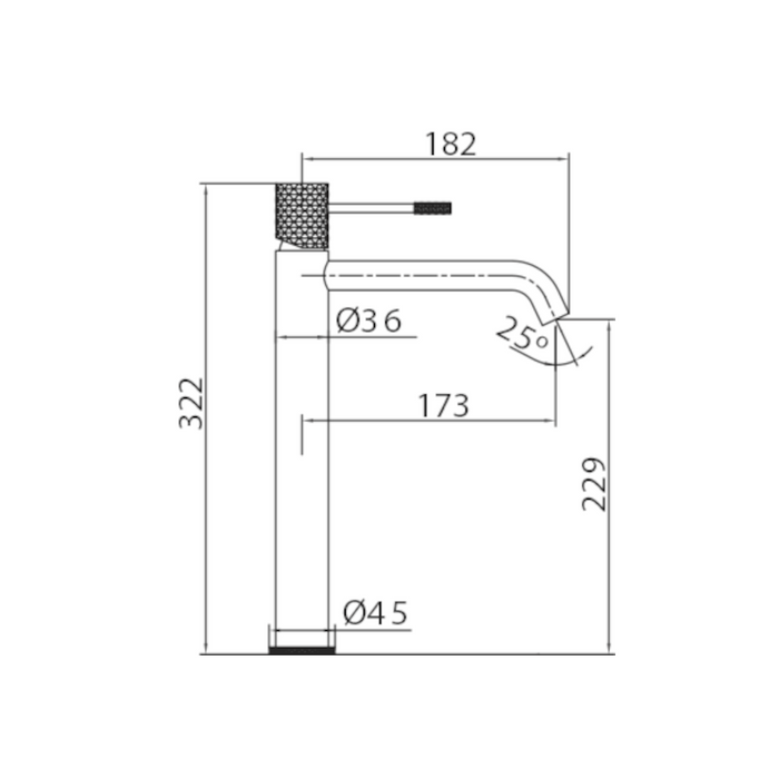 IMEX BDG053-3NQ GENOVA-PIAMONTE Monomando Lavabo Alto Niquel