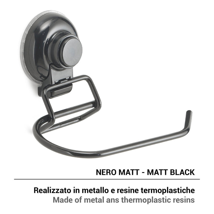 GEDY HO241400100 HOT Portarrollo Negro mate
