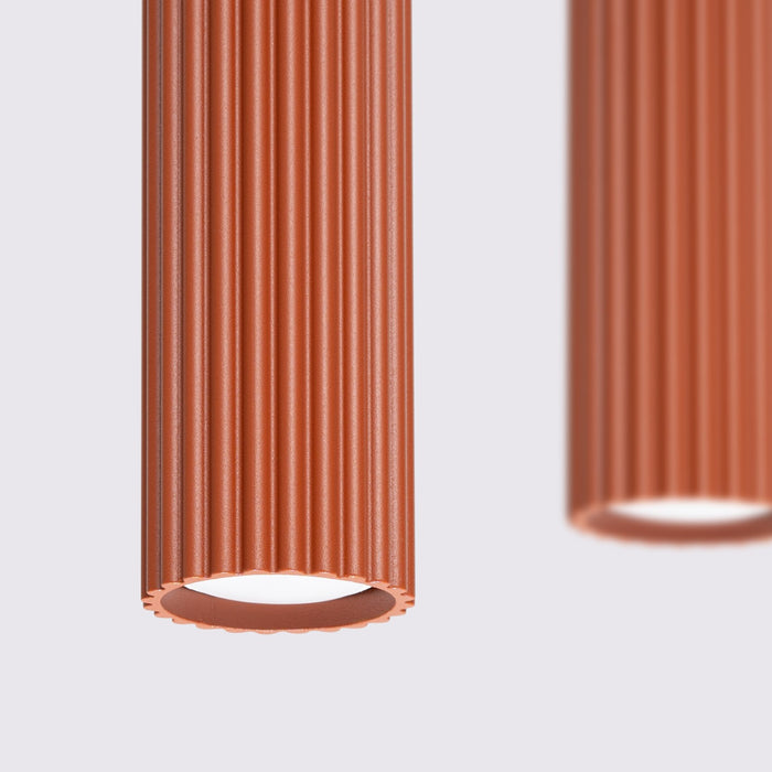 SOLLUX SL.2006 Lámpara Colgante Karbon 4L Ocre Rojo