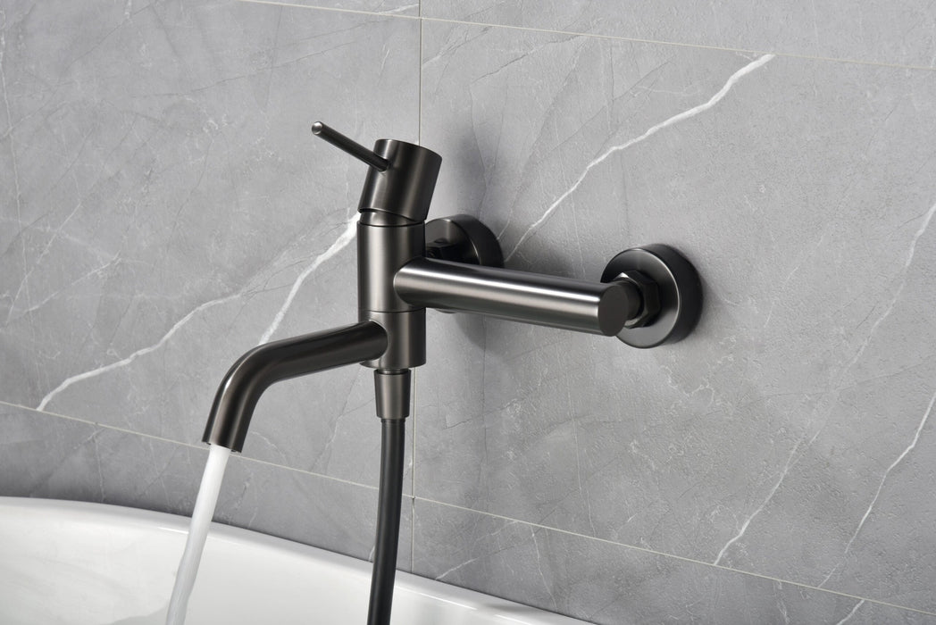 IMEX BDM039-4BGM MONZA Kit Monomando Grifo Baño/Ducha Black Gun Metal