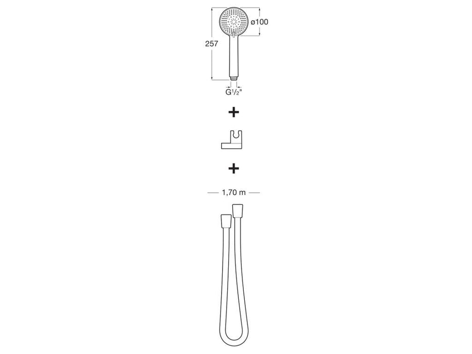 ROCA A5B8313C00 STELLA Set de Ducha Cromo