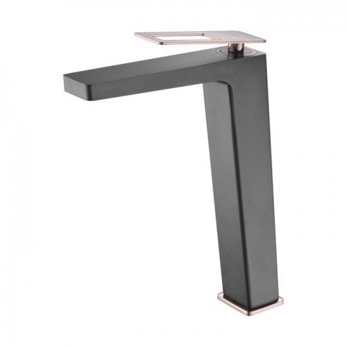 IMEX BDC032-3NOR SUECIA Grifo de Lavabo Alto Negro Oro Rosa