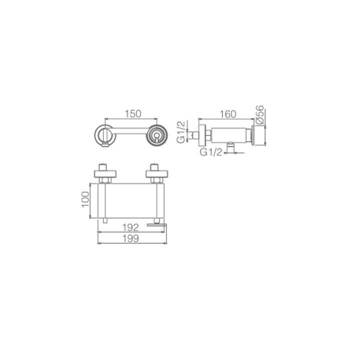 IMEX BDC033-5OC OLIMPO Kit Ducha Monomando Oro Cepillado