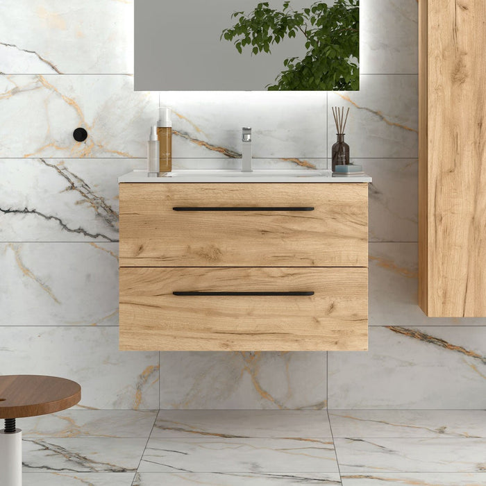 SALGAR MORAI Mueble de Baño con Lavabo Color Roble