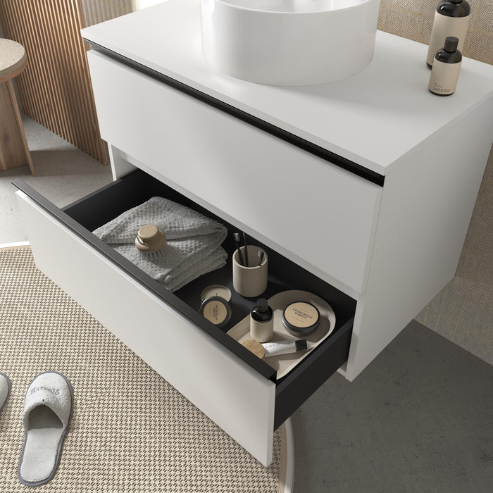 SALGAR 115974 BEQUIA METAL Mueble de Baño 120cm Blanco Mate
