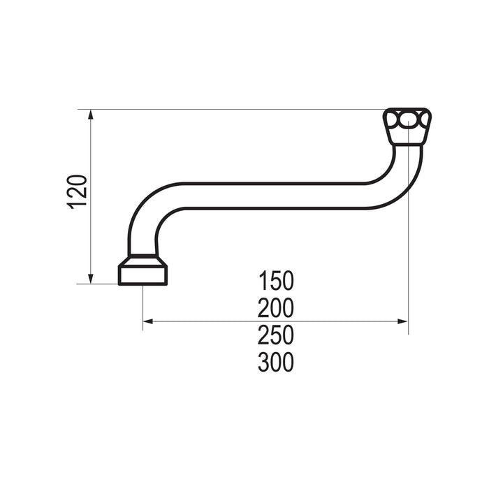 PRESTO 30920 Caño giratorio para 3500 Cromo