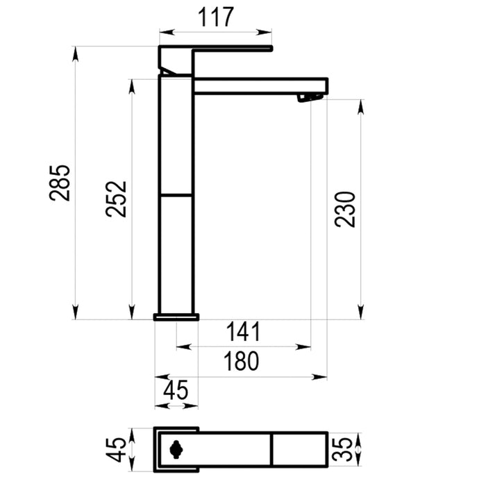 PRESTO 5255511 Nitro Plus lavabo alto Blanco
